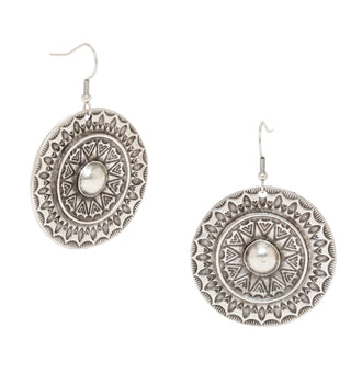 Handmade Pewter Disc Earrings