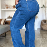 Judy Blue Full Size High Rise Straight Jeans - Evergreen Boutique