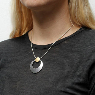 Marjorie Baer Disc with Crescent Necklace