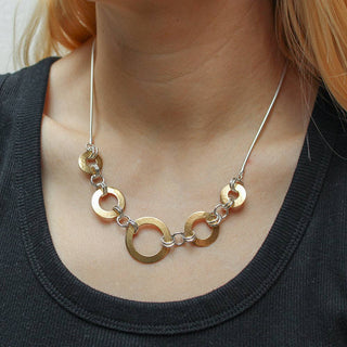 Marjorie Baer Medium Double Linked Rings Necklace