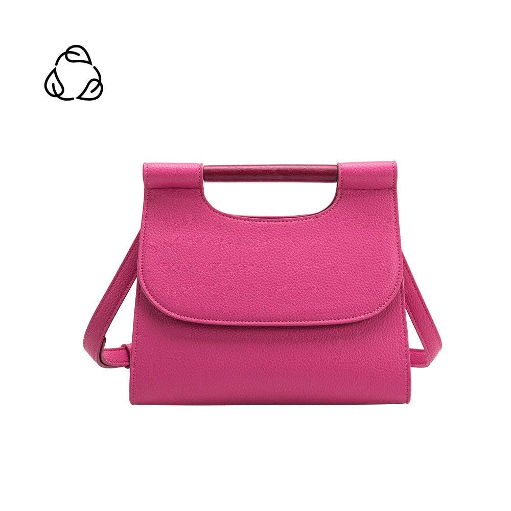 Melie Bianco Nancy Recycled Vegan Crossbody Bag in Fuchsia - Evergreen Boutique