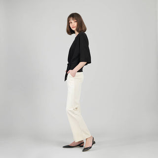 Molly Side Tie Draped Wrinkle Free Top - Evergreen Boutique