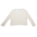 Variegated rib V neck sweater-Evergreen Boutique