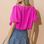 Samantha Pink Crop Top - Evergreen Boutique