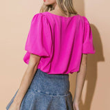 Samantha Pink Crop Top - Evergreen Boutique