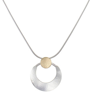 Marjorie Baer Disc with Crescent Necklace