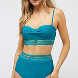 Solid Two Piece Swimsuit-Evergreen Boutique