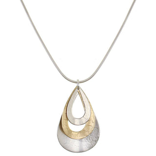 Marjorie Baer Layered Teardrop Frames Necklace