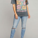 Wild Love Where The Flowers Bloom Graphic Top-Evergreen Boutique