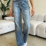 Judy Blue Full Size High Waist Straight Jeans-Evergreen Boutique