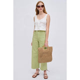 Rosario Straw Top Handle Tote - Evergreen Boutique